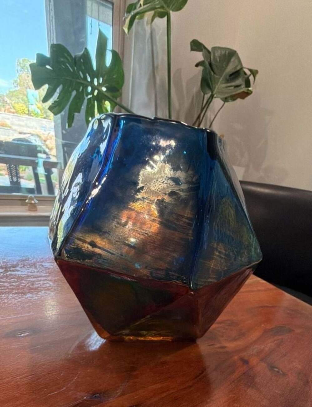 Debi Lilly Iridescent Gem Geometric Glass Vase